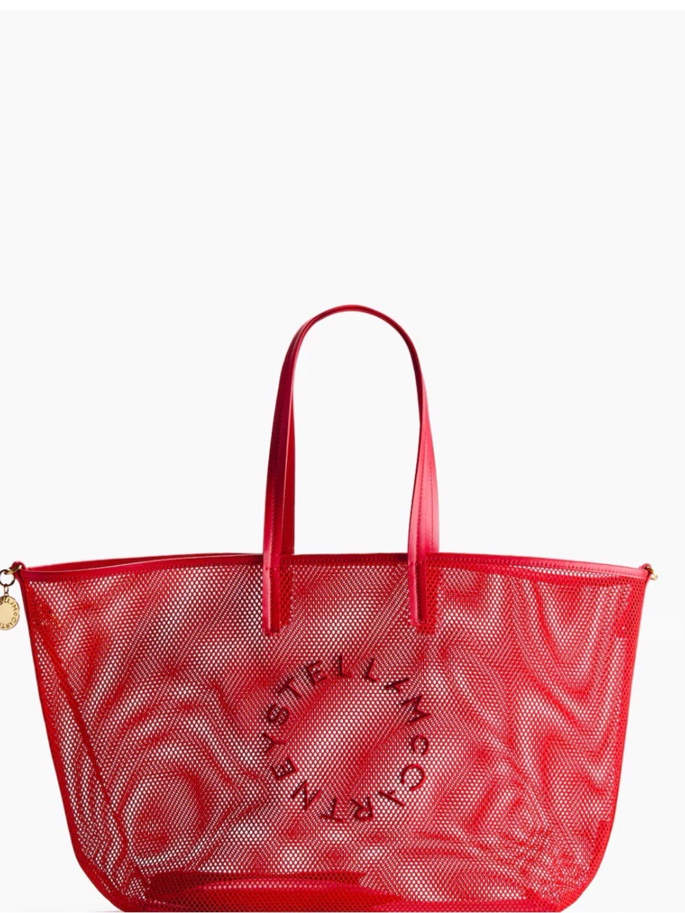 Stella McCartney Vibrant Red Perforated Tote